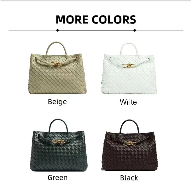 2023 New PU Leather Braided Bag Designer Women Tote Handbag Fashion Lady Handbag Sets